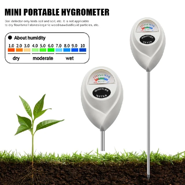 Soil Hygrometer Home Gardening Portable Plastic Probe Watering