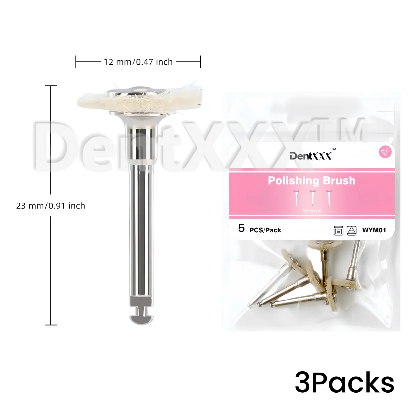 5Pcs/Pack Polishing Brush Felt Wheel Wool Cotton Polishing Brushes Polishers for Rotary Tools 2.35mm Polishing Wheel