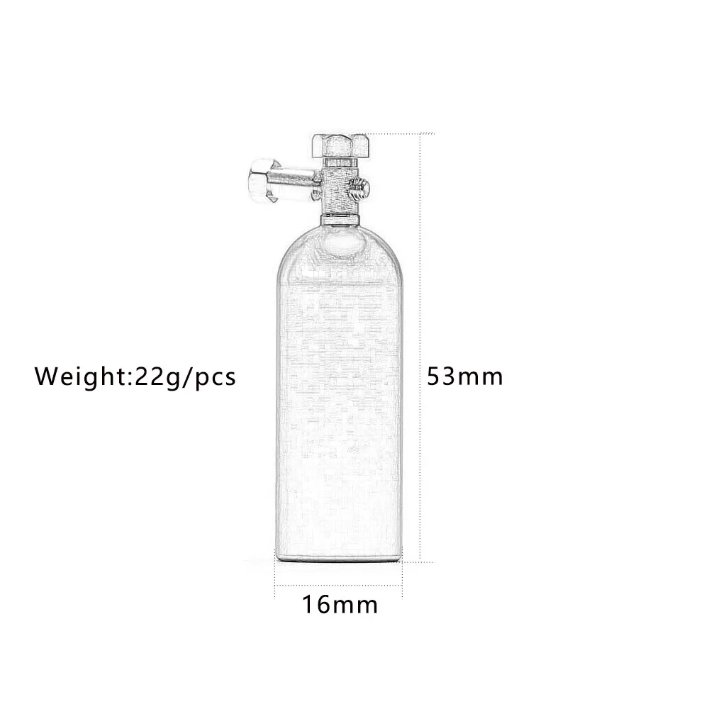 Aluminum Simulation Mini Nitrous Oxide Bottle FZ0008 FOR RC CAR 1:8 1:10 1:18 