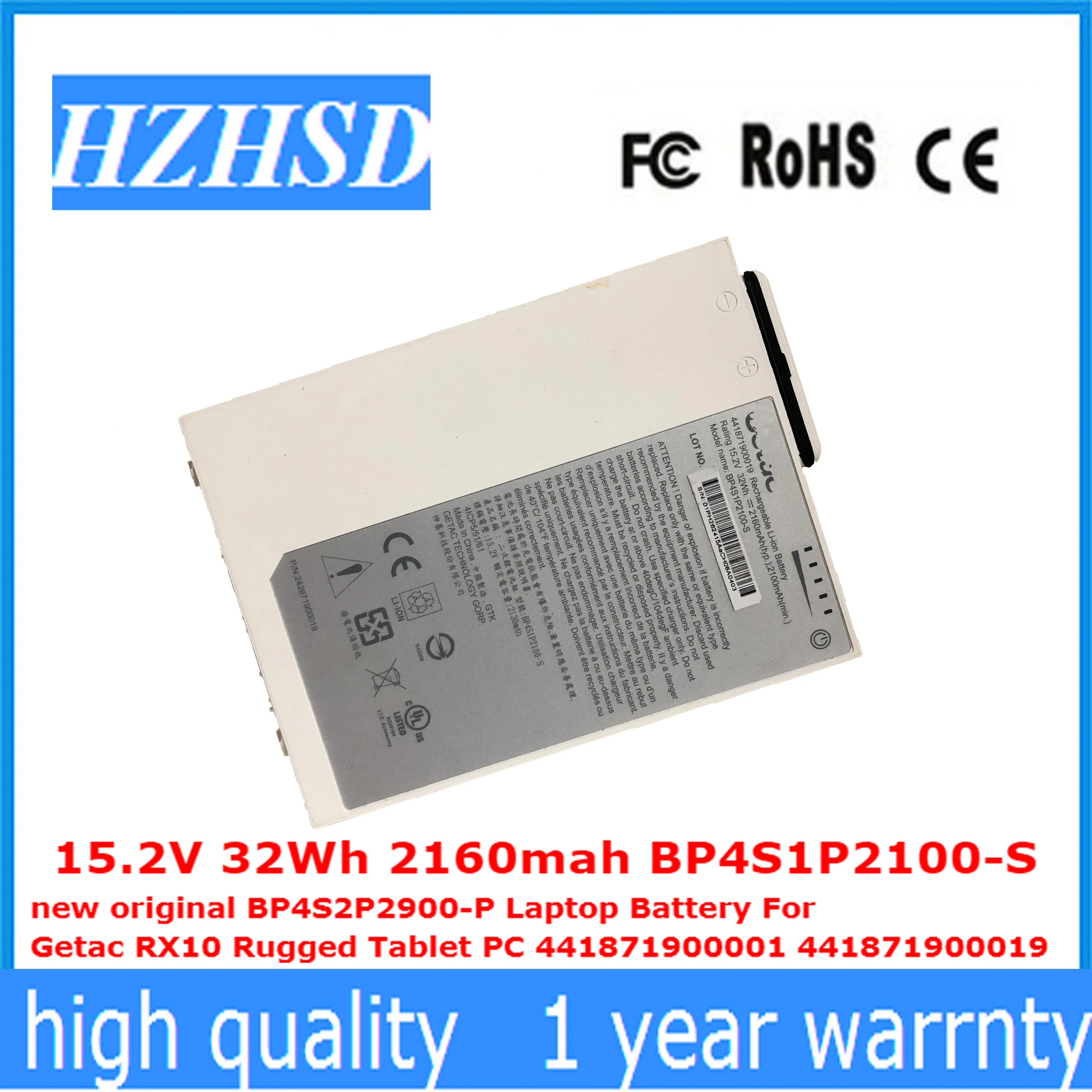 15.2V 32Wh 2160Mah Bp4S1P2100-S Nuova Batteria Originale Per Laptop Bp4S2P2900-P Per Tablet Pc Robusto Getac Rx10 441871900001 4418719000