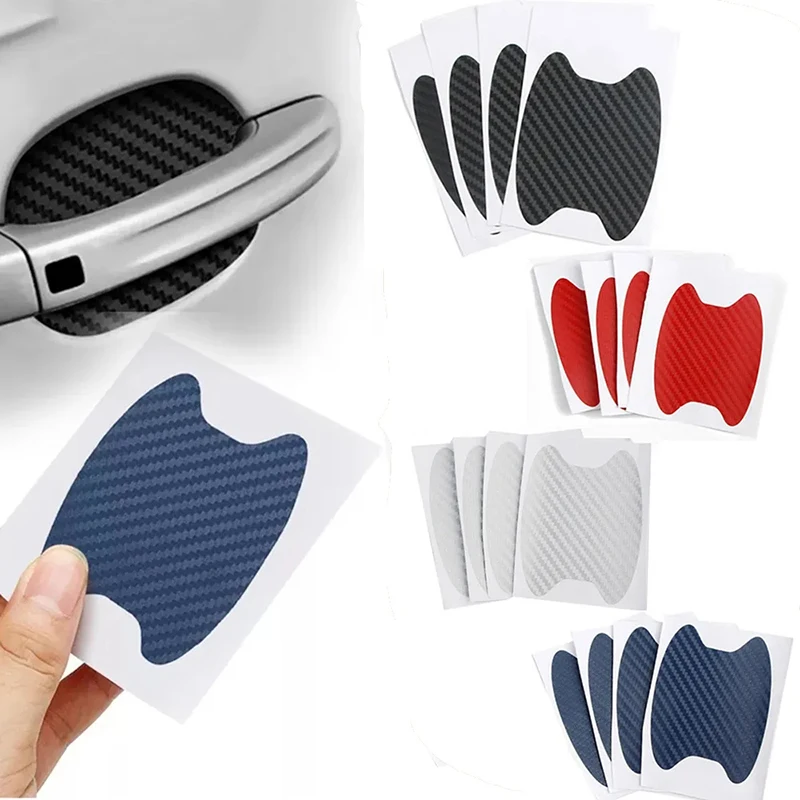 CarbonFiberScratchesResistantCoverAutoDoorStickerCarHandle