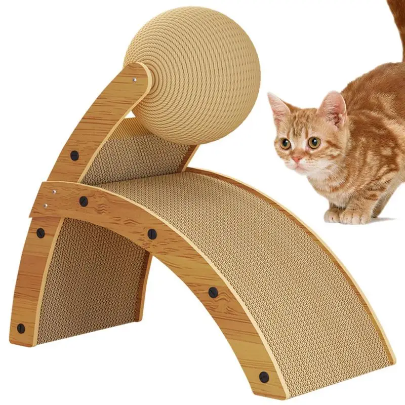 

Cat Scratcher Board Vertical Cat Scratchers With Ball Stuff Sturdy Cool Scratching Pads For Indoor Cats & Kittens Pet Supplies