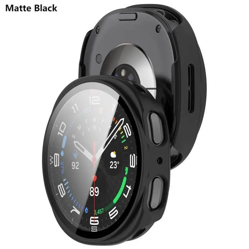 Premium Tempered Glass Protective Case for Smartwatch - Scratch-Resistant and Durable Cover Accessory