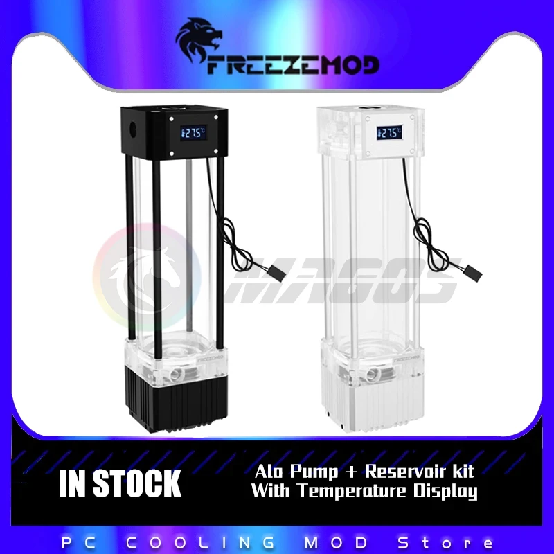 Zemod Aio Bomba Mais Reservoir Kit Integrado com Exibição de Temperatura va Lcd Screen Temperatura Tanque de Água Combo