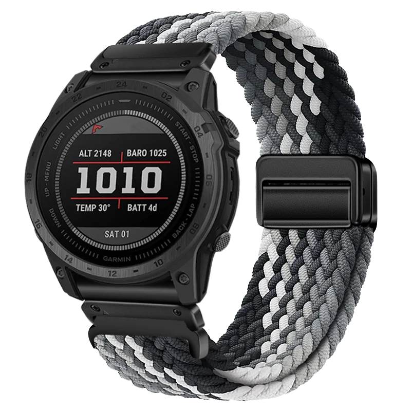 Elastic Quick Fit Nylon Strap Wristband, 26mm, Compatible with Garmin Fenix and Tactix Watches