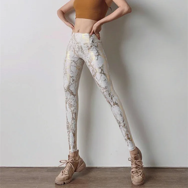 Snake Printed Yoga Pants