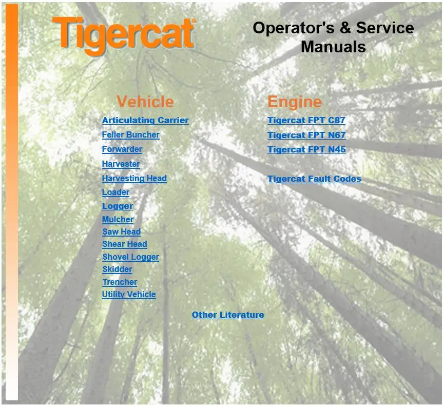 

Tigercat Operator's & Service Manual PDF