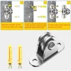 2/4Pcs Bearing Silent Pulley with Mounting Screws Heavy Duty Fixed Pulley Block Kit for Cord Material Handling Moving/DIY Mount 4