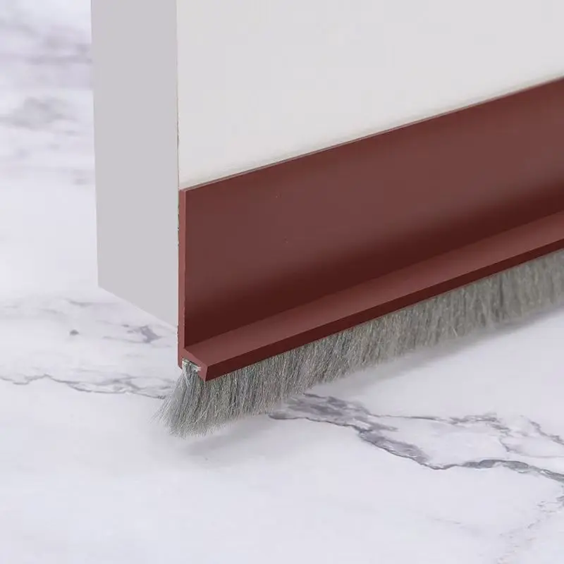 Enhanced Draft Excluder Door Seal – Brush Rubber 4-In-1 Weatherproof Strip