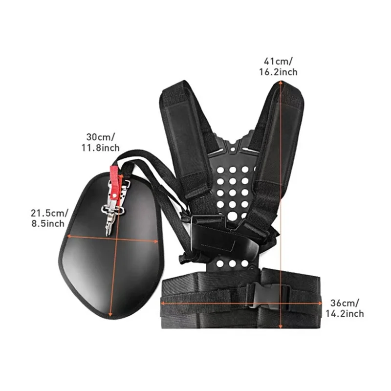 A74E-스트리머 어깨끈 조절 가능한 이중 어깨끈 잡초 제거기 스트랩