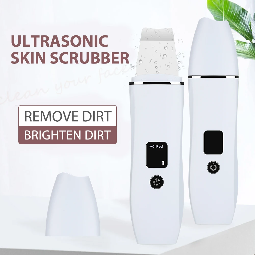 Ultrasonic Skin Scrubber Peeling Blackhead Remover Deep Face Cleaning Ultrasonic Ion Acne Pore Cleaner Facial Shovel  Scrubber 2