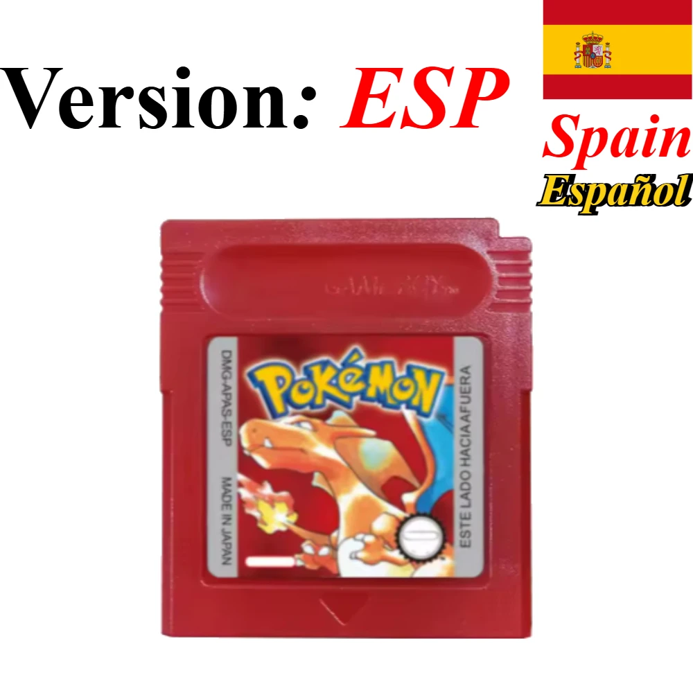 7 Pokémon 16-Bit GBC Spielmodule in Rot, Blau, Grün, Gold, Silber, Kristall, Französische/Spanische/Deutsche/Englische Version – Detail 14