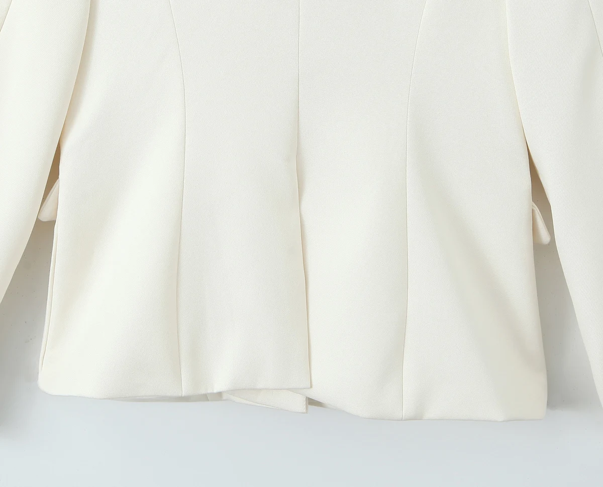 Autumn Single-breasted Buttons Slim Waist Blazer Boyfriend Retro Women Pad Shoulder Full Sleeve Suit Female Coat