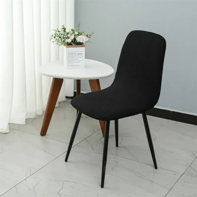 Thickened Elastic Shell Chair Cover Hotel Restaurant Armless Chair Cover Dining Room Solid Color Chair Cover Home Textile 5