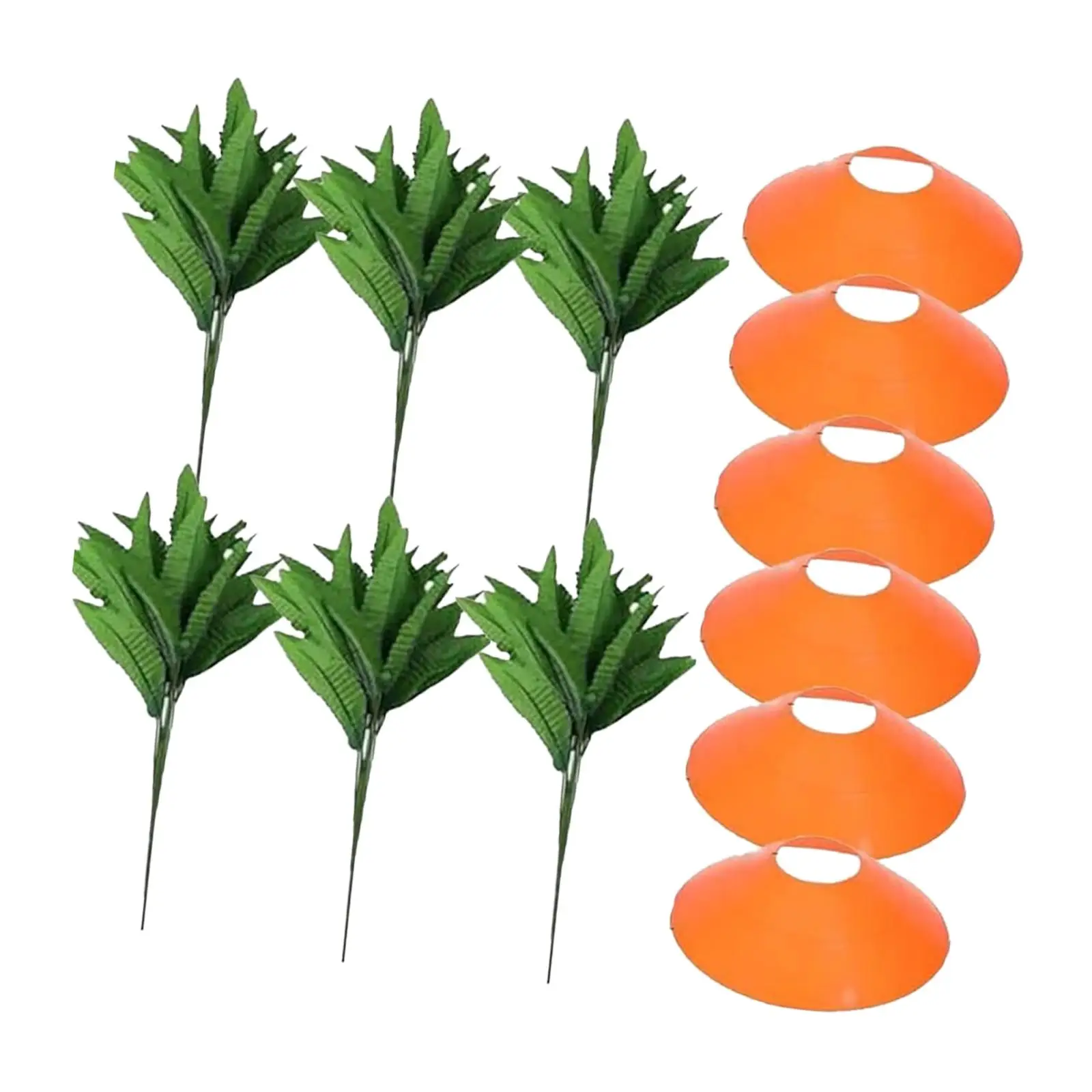 6 Pieces Carrot Decorative Yard Stakes Easter Decor Easter Carrot Garden Stakes for Patio Home Plant Lover Pathway Decorative