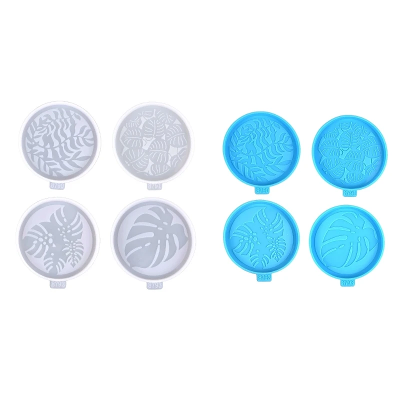 

4 шт., формы для подставок из смолы, круглые силиконовые формы для подставок для литья эпоксидной смолы, Прямая поставка