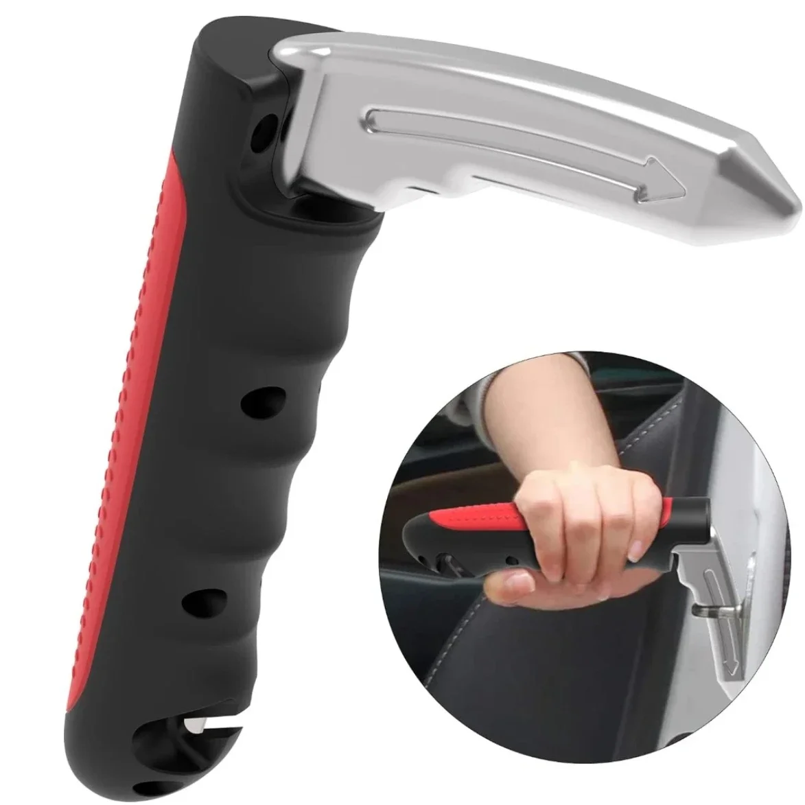 Maniglia di Assistenza per Portiera Auto 2 in 1, Maniglia Multifunzione per Veicoli, Rompivetro Portatile, Maniglia di Assistenza per Auto - Image 3