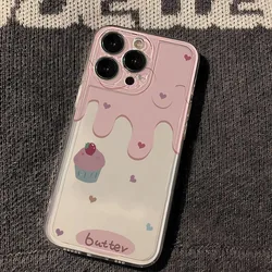Pink Melting Ice Cream Cake Phone Case Cover - Playful Design - Galaxy S23 Ultra (Style 1)