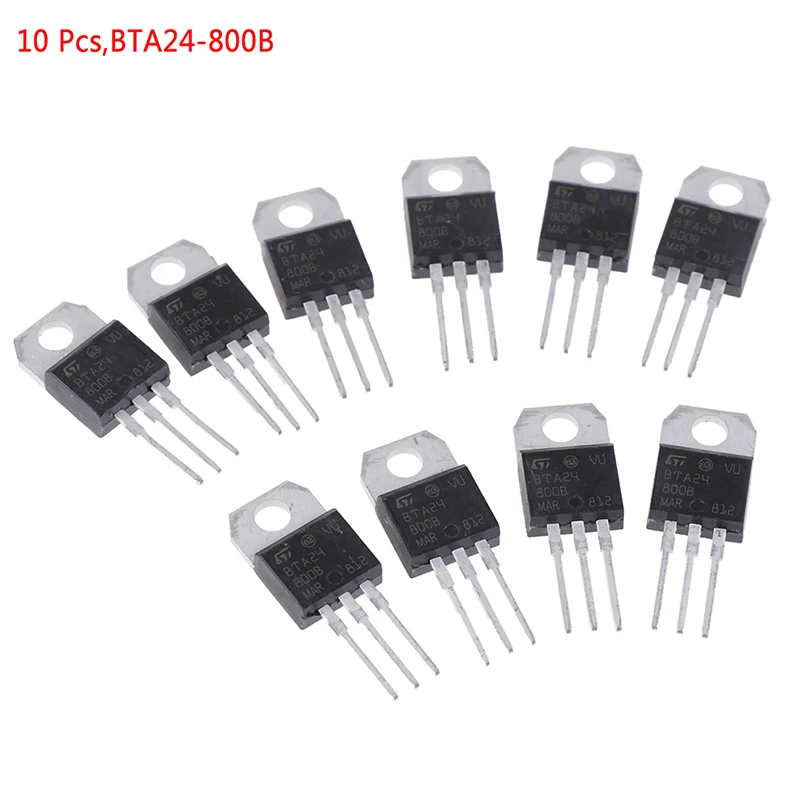 BTA24-800B BTA24 TRIAC 24A/800V TO-220 10 Pcs