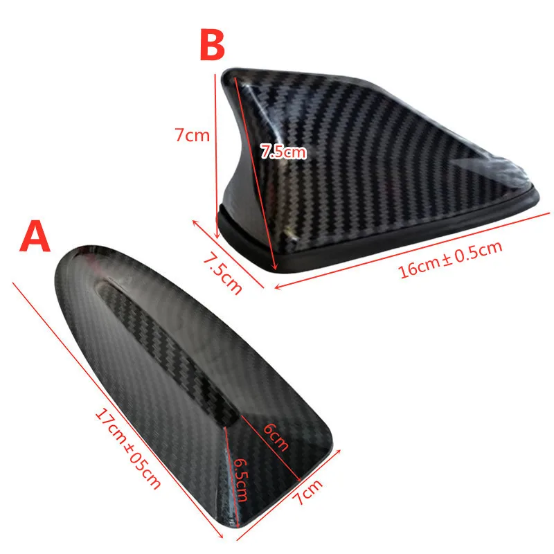 Universal Car Antennas Shark Fin Antenna Auto Radio Signal Aerials Roof Antennas For Car Model Auto Styling Carbon Fiber Look