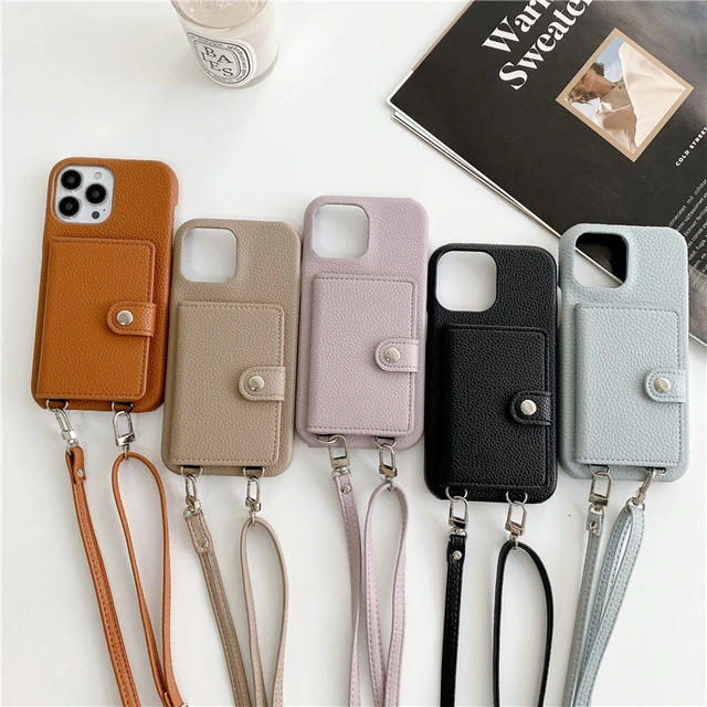 Iphone 13 Pro Max Crossbody Wallet Case  Iphone Case Strap Card Holder -  Luxury - Aliexpress