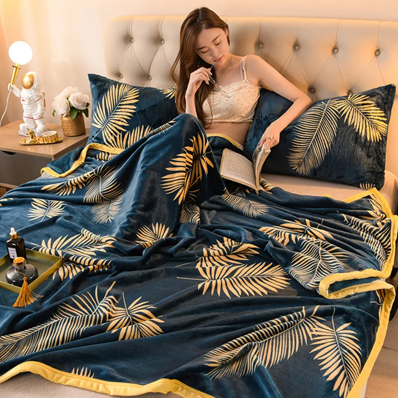 2024 New Thickened Double-sided Cloud Sable Velvet Blanket for Office Nap Blanket Cover Throw Blanket for Sofa  Boho Blanket 3