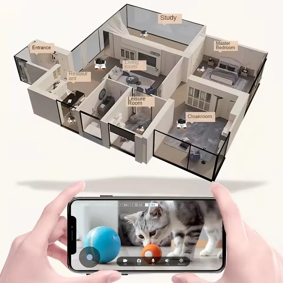 3MP HD WIFI Camera PTZ IP Security Protection Surveillance Camera Auto Tracking Baby Pets Monitor Smart Home Robot Cameras 5