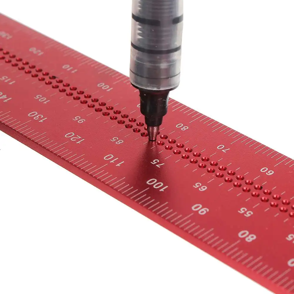 VEIKO-LS Woodworking 90 Degree 300mm 12 inch Precision L Square Measurement Ruler for Measuring and Marking Woodworking