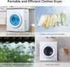 Portable Laundry Dryer Dries Up to 13.2LB Compact Laundry Dryers, 3.5 cu.ft Front Load Tumble Stainless Steel Ele 4