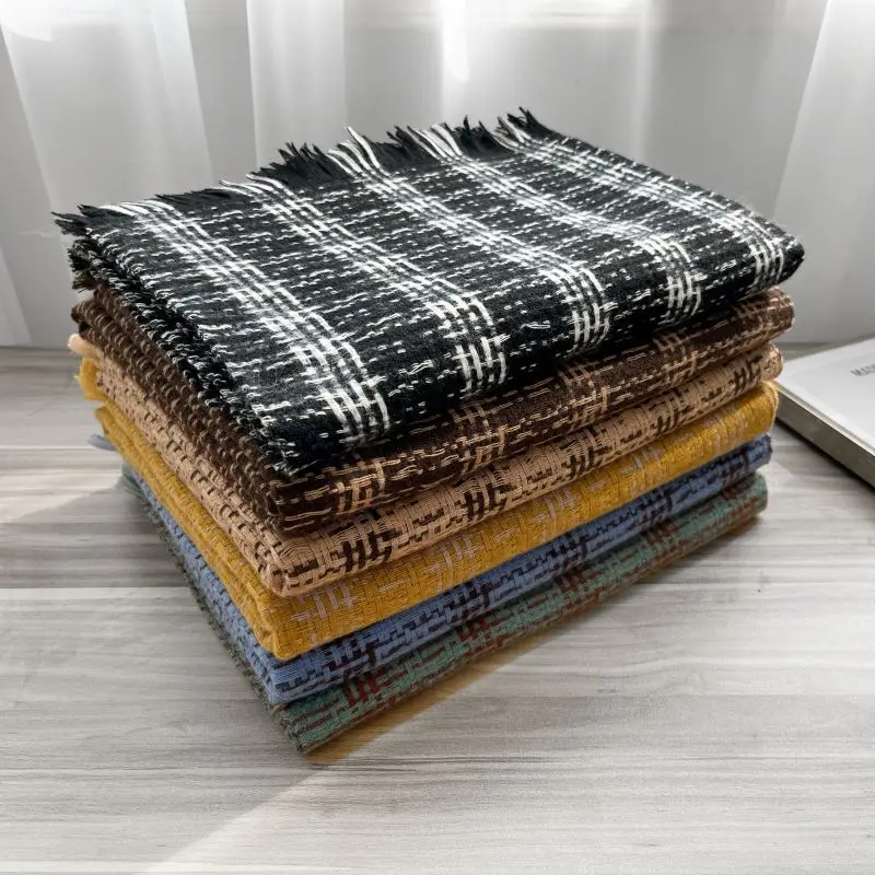 

New Trending Products Cashmere Scarf For Men Winter Thick Pashmina Scarves For Ladies Shawl Wraps Foulard echarpe femme hiver