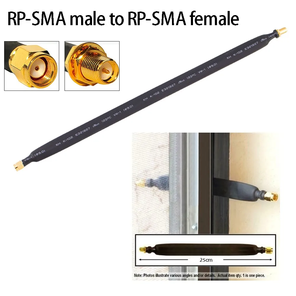 Coaxial Extension Pigtail Coaxial Cable RP-SMA Male To RP-SMA Female WiFi Adapters 802.11ac 802.11n 802.11g 802.11b 25cm