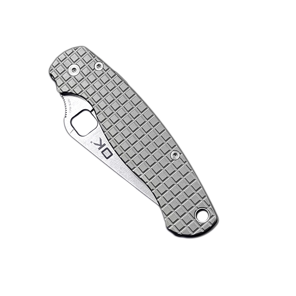 OK-81TI CPM-S30V Blade Titanium Alloy Handle Ceramic Bearings Outdoor Camping Hunting Pocket Folding Knives 5