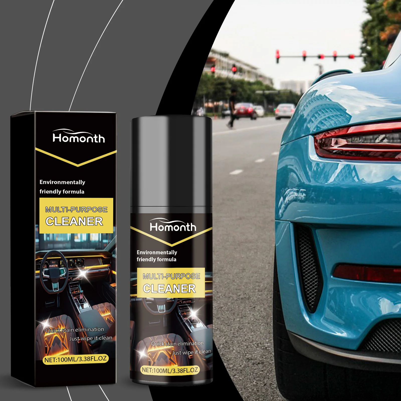 Multi Functional Foam Cleaner for Automobile Interior Cleaning, Decontamination, Maintenance and Brightening Cleaner 100 ML