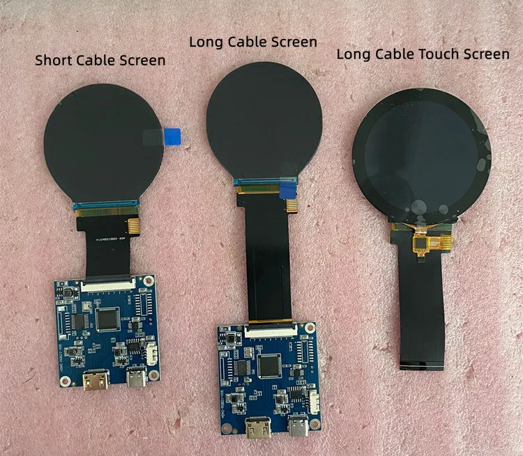IPS 2.1 inch 40PIN TFT LCD Capacitive Round Screen (Short Cable) ST7701S IC 480*480 SPI+RGB Interface HDMI-compatible Board
