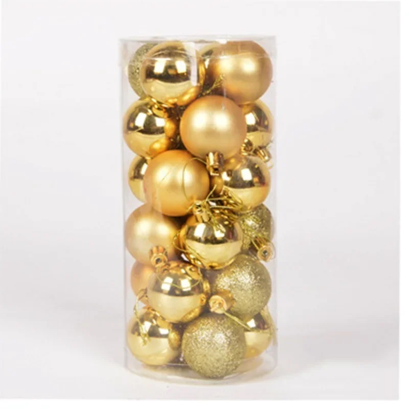 thumbnail image 1 of 24 bolas navideñas para decorar árboles de Navidad, adornos navideños de 3 cm, 4 cm, 6 cm y 8 cm, bolas de poliestireno, regalos de Año Nuevo de EE. UU. para el hogar, 1 of 5