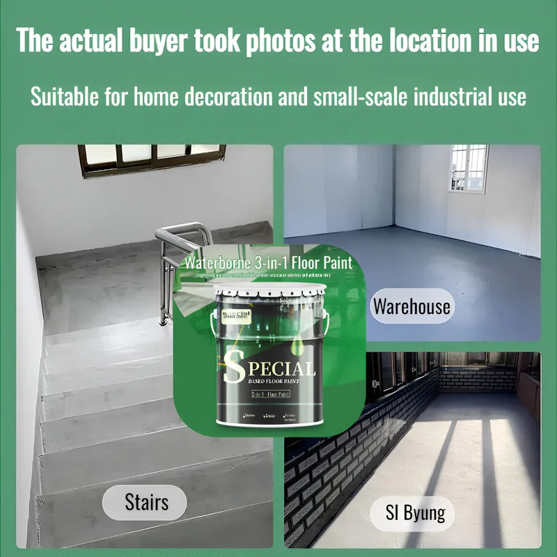 Three-in-one epoxy floor coating Cement floor household paint Water-based resin anti-wear workshop anti-static