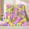 6 Sizes Cute Axolotl Printed Blanket Warm Soft and Comfortable Home Travel Blanket Sofa Bedding Cover Blanket Kids Gamer Gift 3