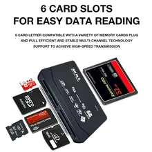 1 sztuk sześć w jednym sejf na hasło czytnik kart wielofunkcyjny czytnik kart czytnik kart tanie tanio CN (pochodzenie) Micro USB Neutral