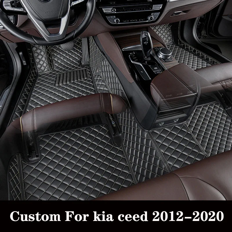 Luxury Diamond Design Custom Car Floor Mat - Premium Rug Foot Pad Auto Accessory