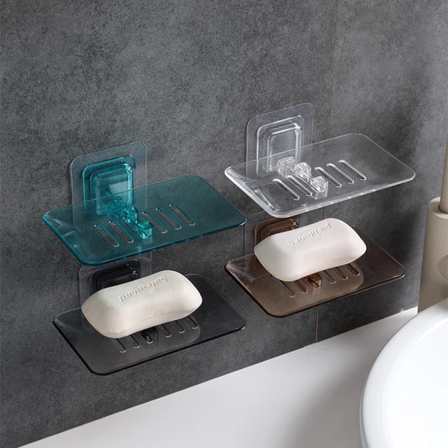 Bathroom Wall Mounted Soap Dish With Hook Multifunctional Self-Draining Soap  Holder Sponge Storage Rack Kitchen Accessories - AliExpress