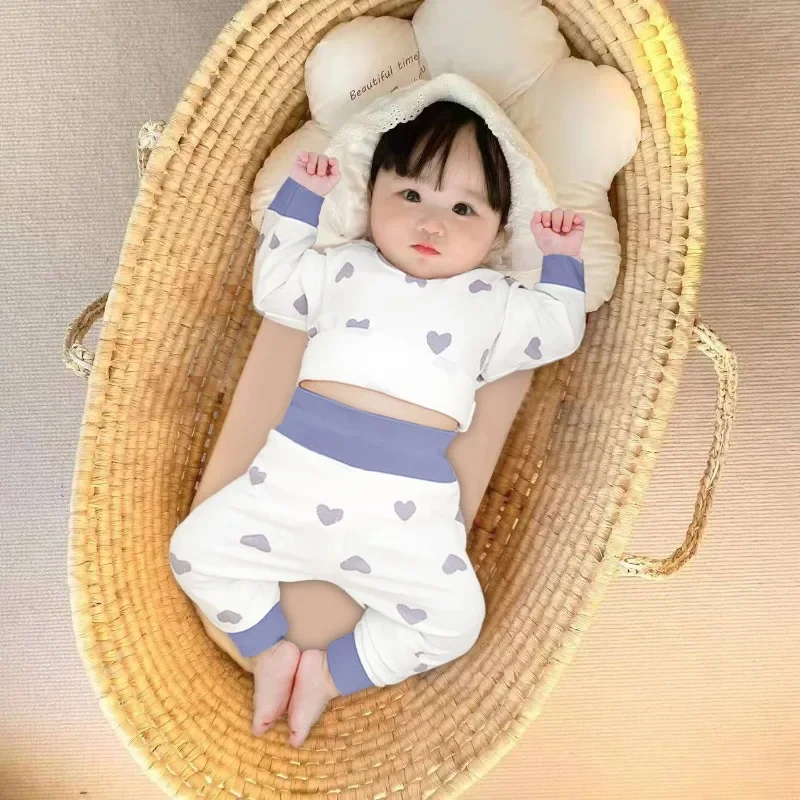 Baby Clothes 2pcs Sets Autumn Winter Baby Pajama Set Bottom Underwear Two-piece Set Cotton Boy Long Sleeves Outfit