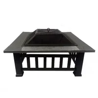 Multifunction Garden Wood Burning Table Fire Pit Outdoor Table with Grills Bbq PLATE OVEN WARM POT STOVE 1
