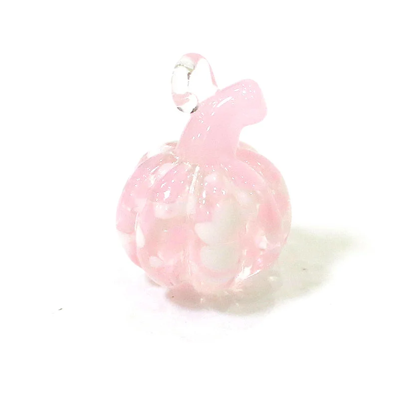 

Halloween Decor Pendant Cute Mini Glass Pumpkin Ornament Charm DIY Fashion Jewelry For Woman Necklace Earring Making Accessories