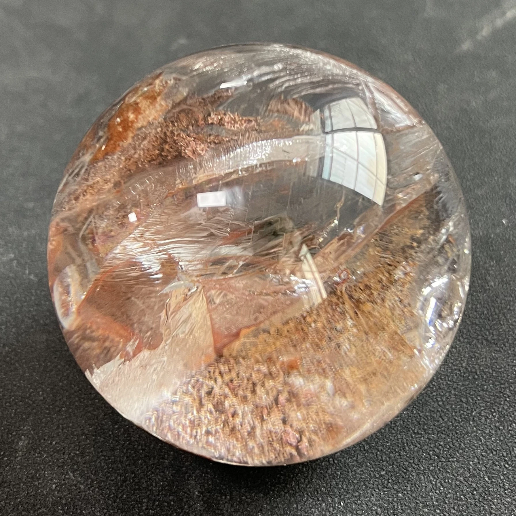 

167g Natural Stone Green Phantom Sphere Polished Quartz Ball Reiki Healing Gift Crystal Ball Room Decor Y1572