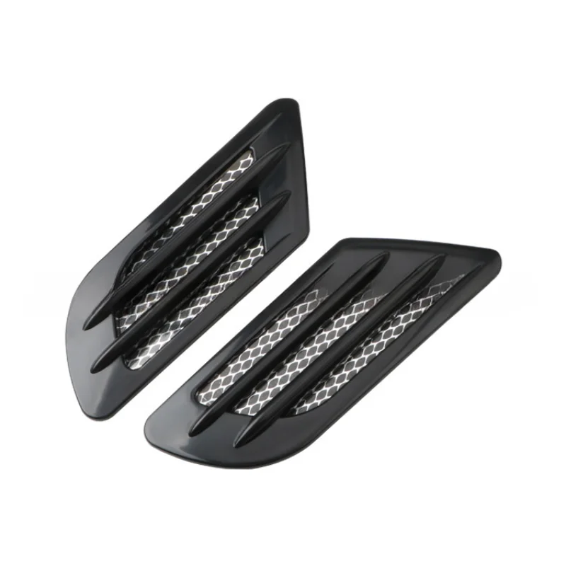 Car Hood Simulation Air Outlet Decoration Car Sticker Engine Hood Vent Fake Air Outlet Shark Gills Exterior Decoration hood scoop stickers car body trim accessories