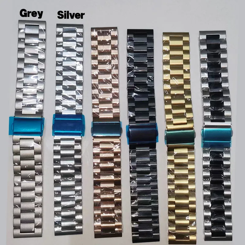 Elegant Stainless Steel Strap - Premium Bracelet Wristband Replacement, 22mm/20mm