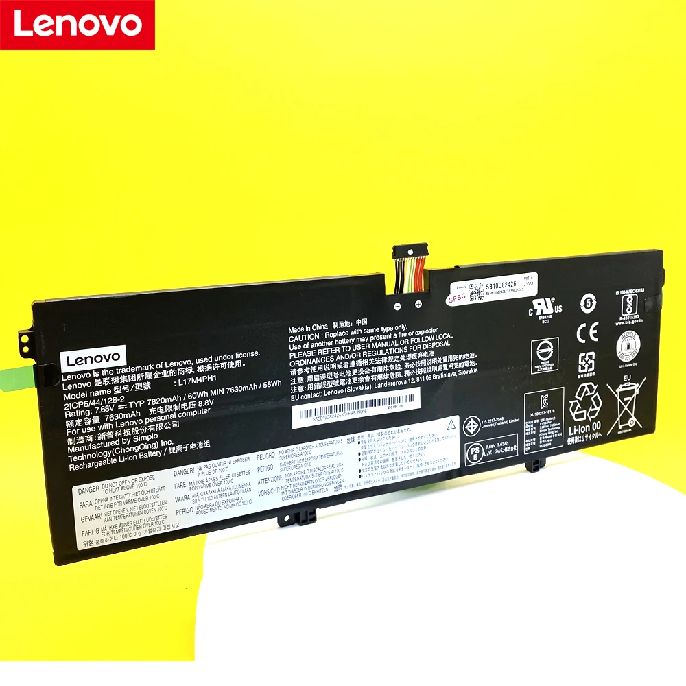 Bateria do Portátil L17c4ph1 para Ioga Pro Pro 13ikb C930 C93013ikb 81c4 7.68v 60wh L17m4ph1 L17c4ph2 - Imagem 2