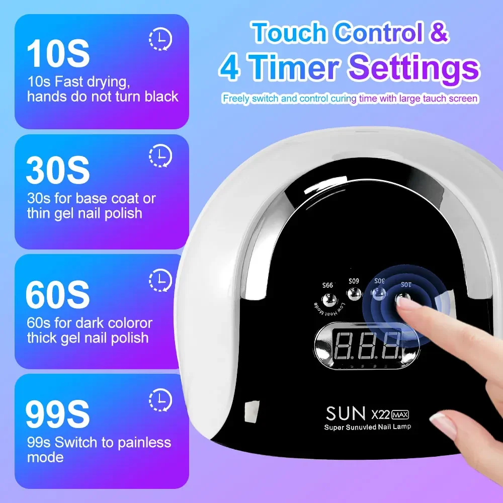 72 LED 네일 아트 램프 LED UV 네일 드라이어 네일 아트 머신 젤 폴리쉬 경화용 네일 라이트 자동 센서 포함