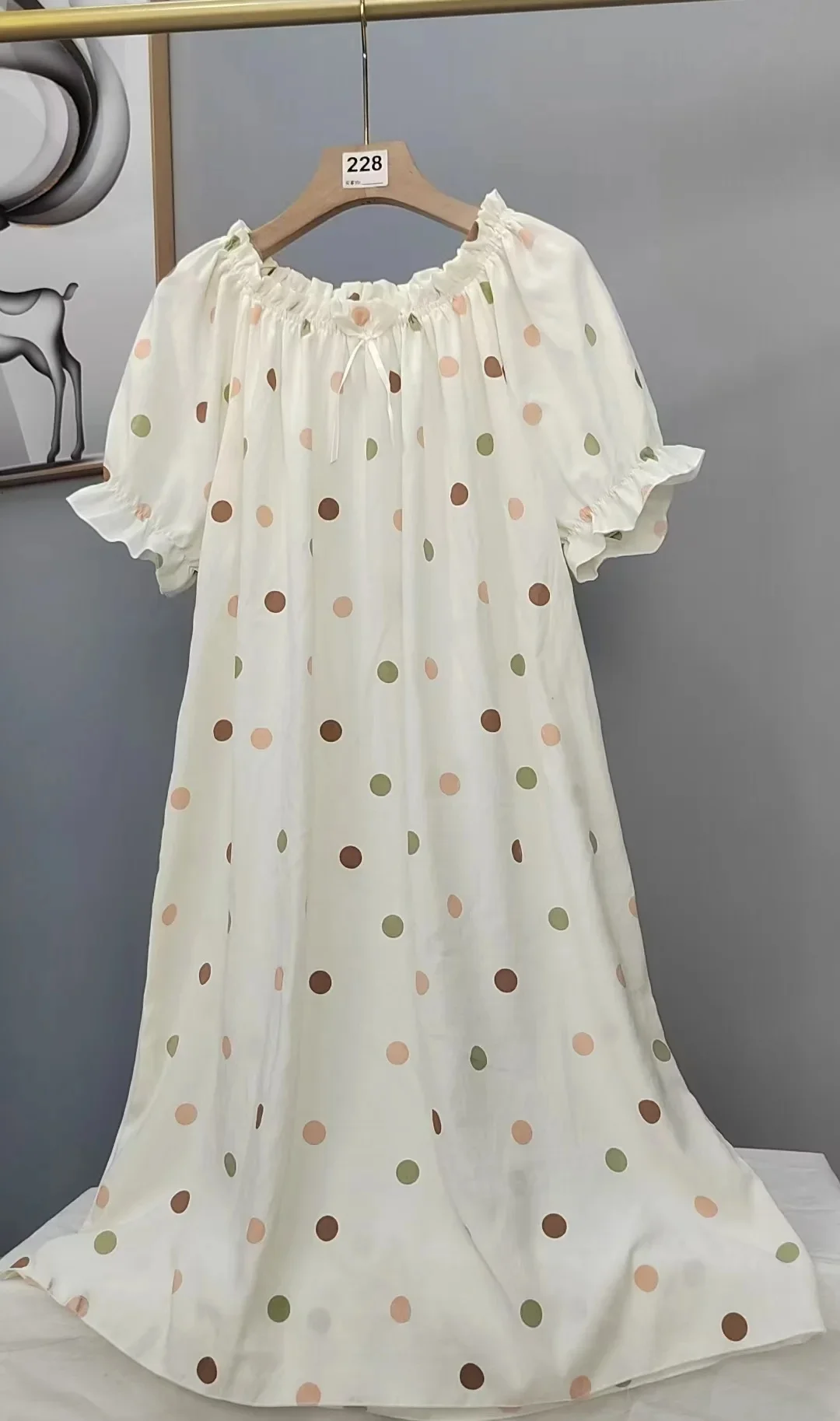 قميص نوم قطني سحابي لصيف 2025، لطيف وفضفاض، مقاس ك...