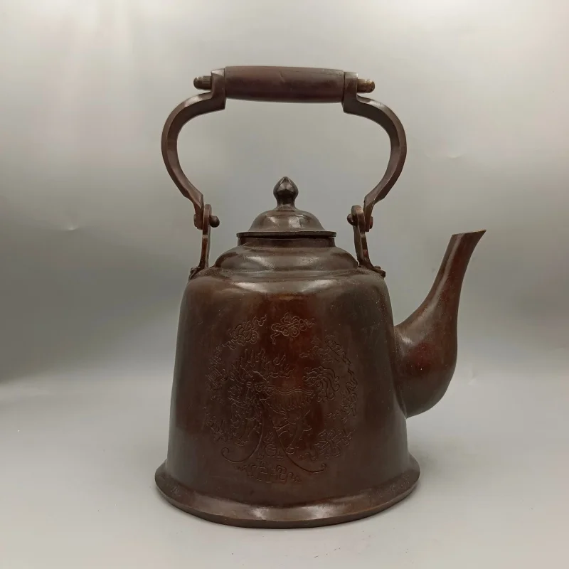 

Guyunzhai Lion Beam Copper Wine Pot Large Home Decor Antique Wholesale